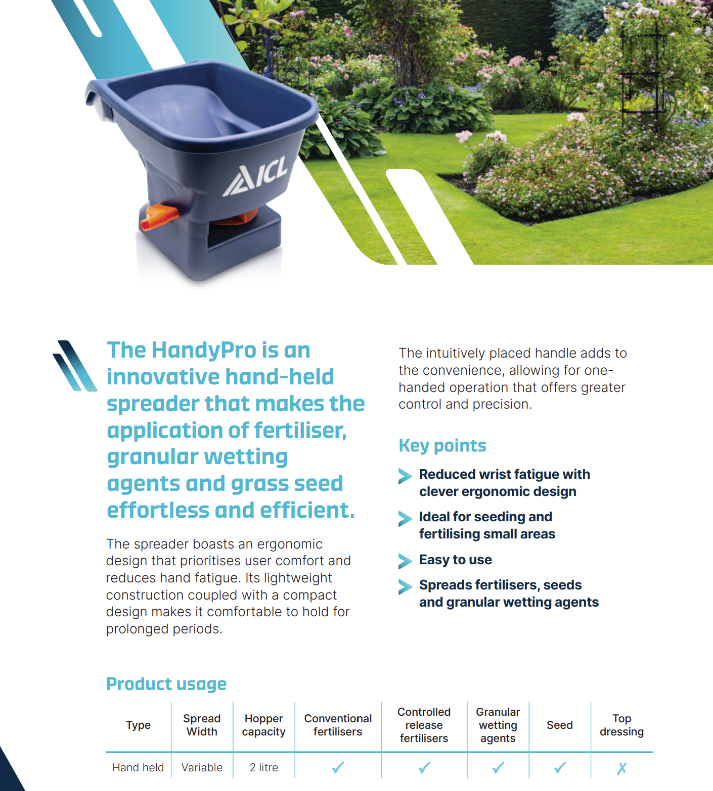 ICL Professional Handheld Spreader
