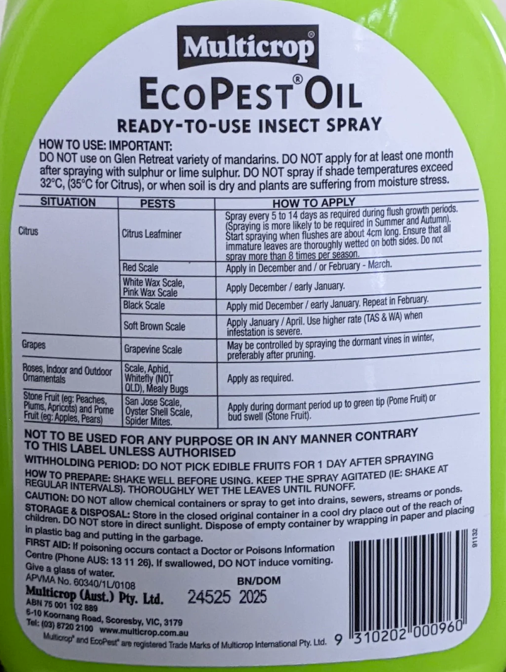 Multicrop Eco Pest Oil 1L