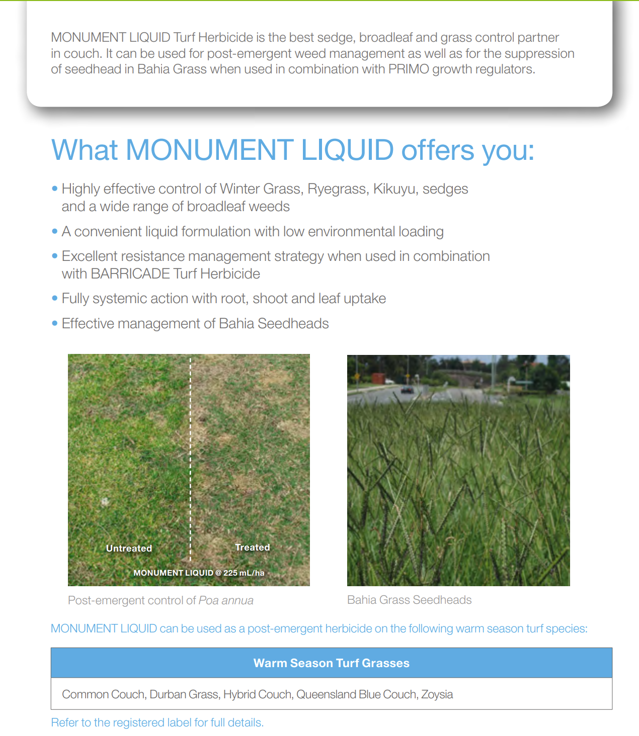 Syngenta Monument Liquid Turf Herbicide 100ml